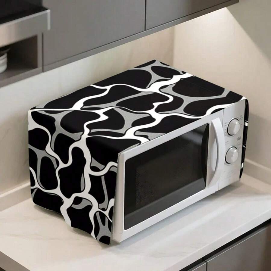 1 Piece Microwave Oven Or Oven Dust Cover, Printed With Various Decorative Dust Covers For Household Appliances,Women's Day,Travel Essentials,Wedding Favours,Y2k,Bedroom,Car Accessories Women,Kitchen Decor,Wedding,Y2k,Party - Multicolor - View 1