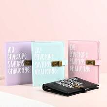 100pcs Envelope Saving Challenge Clips, With 100pcs Cash Envelopes Budgeting Saving Challenge Clips, Lockable Saving Challenge Book, Easy And Fun Way To Save $5,050 - Multicolor - View 6