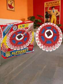 Prezent na Halloween, prezent na Boże Narodzenie, hiszpańska gra planszowa z szalonymi literami, interaktywna gra planszowa do burzy mózgów, niebiesko-czarna, zabawna plansza do wyzwania z literami w języku angielskim, niebiesko-czarna, dźwiękowo-światłowa gra w angielskie litery, szachy, hiszpańsko-angielska gra imprezowa, edukacyjna rozrywka, łamigłówka, angażująca rozgrywka, kolorowe płytki z literami, plansza premium, starannie wykonane komponenty, gra dźwiękowo-świetlna, gra słowna, nauka języków obcych, gra grupowa