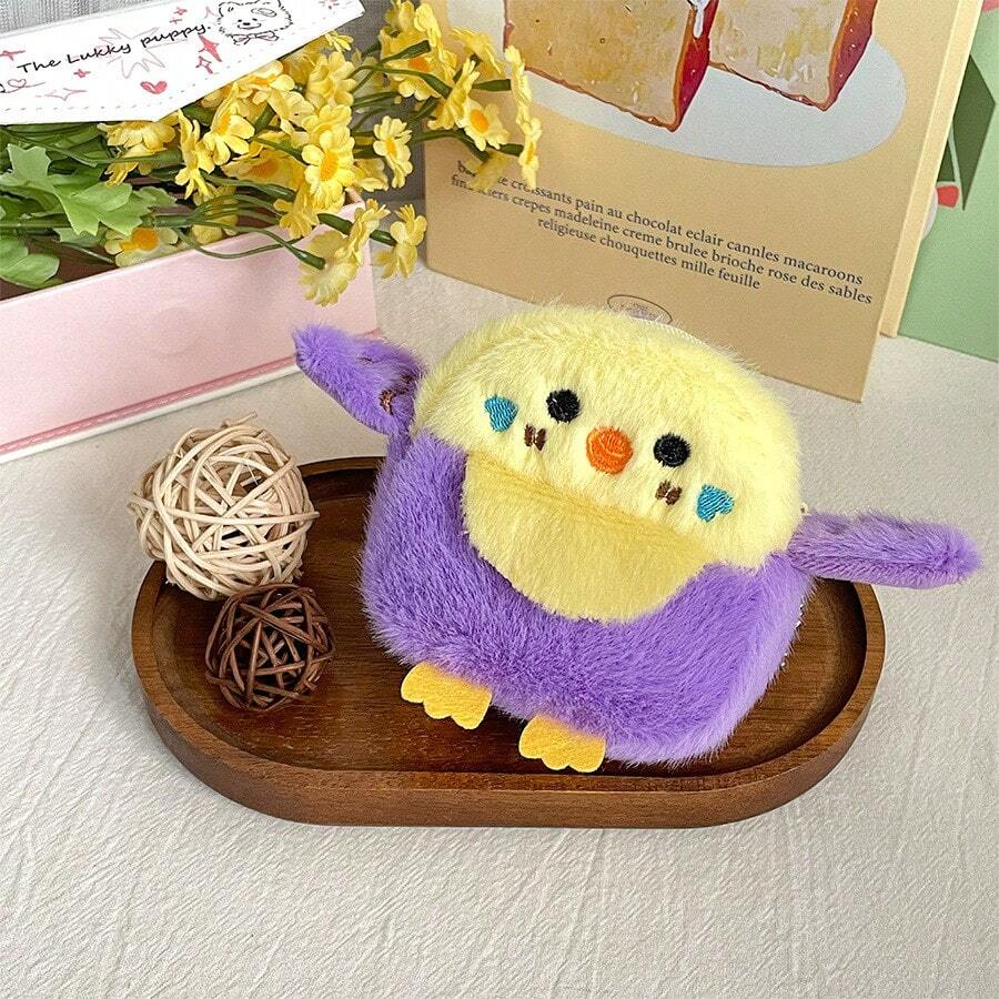 Plush Coin Purses - Bird Coin Purse - Purple - View 1