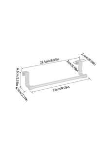 1 قطعة رف منشفة أحادي مثبت على باب خزانة الحمام، حامل منشفة مثبت على الباب بدون ثقب، حامل أدوات المطبخ، تصميم حديث بسيط مناسب للخزائن والفنادق والمنازل، مصنوع من مواد مقاومة للصدأ وقوية، ضروري للحمام. - متعدد الألوان - مشاهدة 14