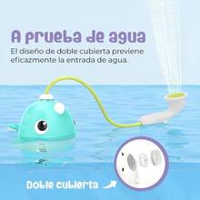 Juguete de Ducha para Bebe con Forma de Ballena. Regadera Infantil. Juego Interactivo para el Baño AzulConveniente y duradero, para niños - Multicolor - Ver 8