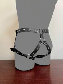 1pc Thigh Harness Man Sexy Street Style PU Leather Men's Thigh Garter Belt Dresses Party Accessories Thigh Harness Belt - Black - View 3