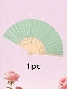 Personalized Engraved White Folding Fan, Custom Lettering Fan, Personalized Wedding Fan, Engagement Gift, Bridal Gift, Party Favor, Best Man Gift, Wedding Thank-You Gift, Birthday Gift, Baptism Gift, First Communion Gift, Personalized Gift Idea, Bamboo Folding Fan, Can Be Used For DIY Creative Blank Printing Advertising Gifts. Multifunctional, Highly Decorative, And Of Superior Quality, It Is An Ideal Gift For Her, Suitable For Tea Room, Valentine's Day, Mother's Day, Father's Day. - Multicolor - View 43