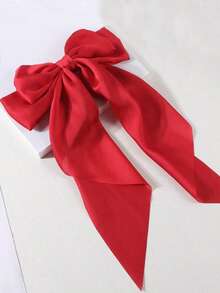 1 pezzo Fiocchi rossi per capelli da ragazza, grandi barrette per capelli con coda lunga, eleganti fermagli per capelli, accessori per capelli per feste e uso quotidiano