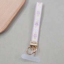 1个波西米亚风手工厚布刺绣钥匙扣，适用于 16/17 Pro Max手机挂绳、腕带、包包挂饰、钥匙链配件、印花织带钥匙圈、女士汽车钥匙链、女士包包吊坠钥匙扣、通用钥匙扣、女士时尚钥匙扣 - 手腕掛帶 - 查看 14