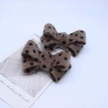 Removable Bow Shoe Clips, Rhinestone Fluffy Polka Dot Shoe Buckle Accessories, Versatile Bow Shoe Clips - Multicolor - View 14