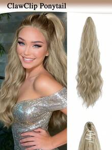 20" Ponytail Extension, Long Wavy Curly Claw Clip In Ponytail Hair Extensions, Natural Synthetic Hairpiece For Women Daily Wear - Multicolor - View 10