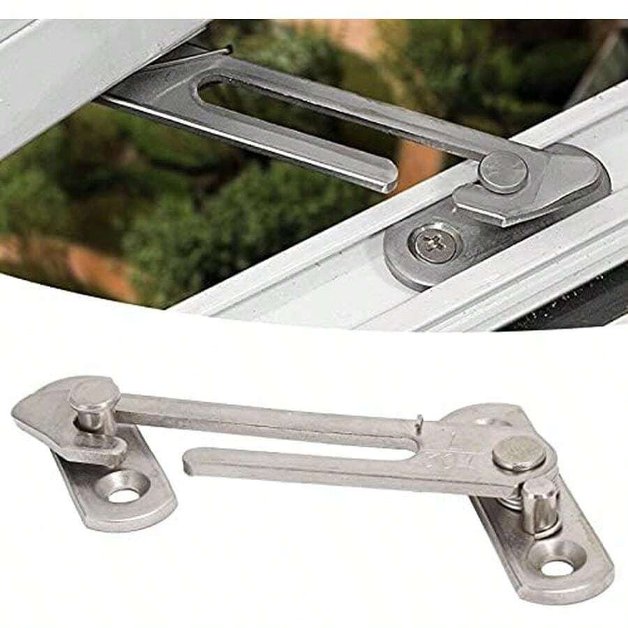 Tope de ventana, limitador de ventana abatible Accesorios de hardware de 2,5 mm de grosor para el espacio de la hoja de la ventana es de 14-17 mm - / - Ver 1