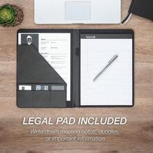 R-Samsill - Carp de dos tonos para resumen portafolios de negocios y organizador almoaa de escritura Negro y gris Tamaño carta - Negroygris - Ver 5