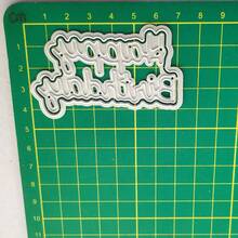1pc Metal Die Cut, Metal Cutting Die For Paper Card Making Scrapbooking DIY Cards Photo Album Craft Decorations Happy Birthday Die-Cut - Silver - View 4