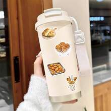 50pcs Cute & Healing Baking Time Food Cartoon Stickers For DIY Phone Case, Water Cup - Multicolor - View 9