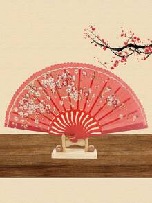 1把D EXCEED女士花卉装饰折叠扇，优雅华丽的手扇——适用于派对、婚礼、舞蹈和家居装饰礼品 - 扇子 - 查看 8