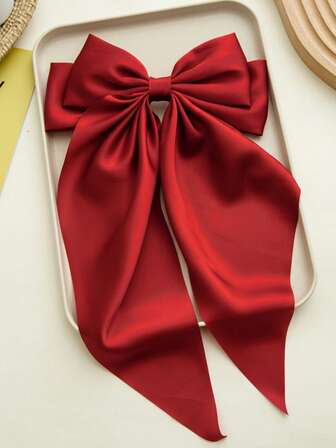 1 st stora vinröda hårrosetter vintage rosett hårspännen söta hårband rosetter, tillbehör för kvinnor lämpliga för vardagsbruk, högtidsgåvor, fester jul håraccessoarer söta hårspännen julklappar tacksägelsedagen present hårspänne röd rosett