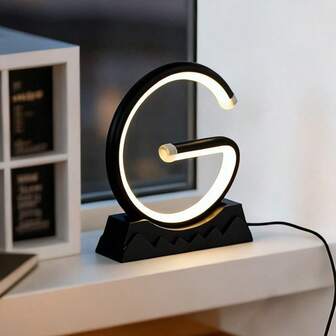 Lámpara de mesa LED, lámpara de escritorio moderna de 3 colores regulable con diseño de iluminación minimalista y controlador táctil, lámpara inteligente creativa y elegante para dormitorio, oficina, hogar