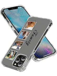 1 pieza Funda de teléfono personalizada compatible con iPhone 17, 16, 15, 14, 13, 12, 11 Plus Pro Max Pro, Galaxy, OPPO, Redmi, diseño de patrón DIY, cubierta protectora transparente anti-caída, adecuada como regalo de cumpleaños, aniversario, Acción de Gracias, Navidad, día de la boda o festivo para familiares, amigos, novia/novio