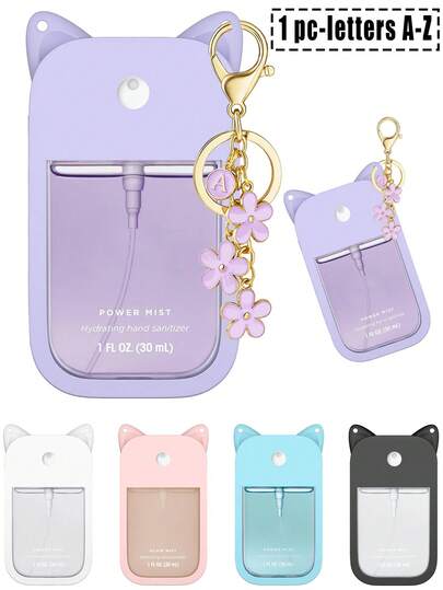 2 pièces/1 pièce Étui de protection pour vaporisateur de désinfectant pour les mains  1 oz (30 ml), facile à transporter pour les voyages, peut être facilement accroché aux sacs, aux clés ou aux sacs à dos, résistant à l'usure, anti-salissure, ajustement serré, lavable, étui de protection réutilisable