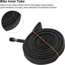 2 Piezas de Tubo Interior de Bicicleta 700x23C Tubo de Neumático de Goma de Butilo con Reemplazo de Válvula América de 48 Mm para Accesorio de Ciclio de Carretera Bicicletas y - albaricoque - Ver 2