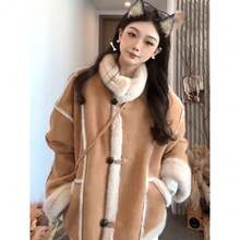 Cozy Lapel Fur Coat - Women's Shearling Fuzzy Loose Thickened Winter Casual Jacket - MƠ A - Xem 3