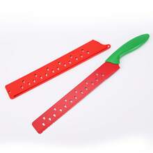 Cuchillo de corte de sandía de acero inoxidable, cuchillo de fruta extendido, herramienta de cocina para hornear - Cortador de sandía + tenedor para sandía - Ver 3