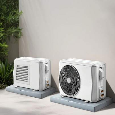 Mini Split Pad, For 9000-36000BTU Ductless Air Conditioner Heat Pump Systems, 38 X 18 X 3 Inch Plastic Outdoor Condenser Equipment Anti-Vibration Pads For Heat Pump System, Max Load 400 Lbs