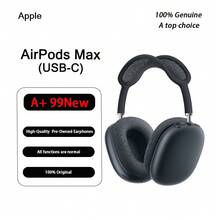 Apple AirPods Max usados (USB-C) 99 nuevos, auriculares inalámbricos Bluetooth, auriculares con cancelación activa de ruido, auriculares supraaurales
