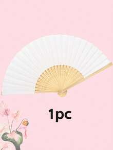 Personalized Engraved White Folding Fan, Custom Lettering Fan, Personalized Wedding Fan, Engagement Gift, Bridal Gift, Party Favor, Best Man Gift, Wedding Thank-You Gift, Birthday Gift, Baptism Gift, First Communion Gift, Personalized Gift Idea, Bamboo Folding Fan, Can Be Used For DIY Creative Blank Printing Advertising Gifts. Multifunctional, Highly Decorative, And Of Superior Quality, It Is An Ideal Gift For Her, Suitable For Tea Room, Valentine's Day, Mother's Day, Father's Day. - Multicolor - View 19