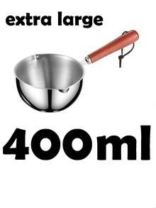 木柄带勺锅，适用于蜡烛制作、家居用品和蜡模材料，可用于DIY蜡烛和肥皂制作，也可作为蜡烛和珠宝制作的熔蜡锅（不含勺子） - 彩色 - 查看 18