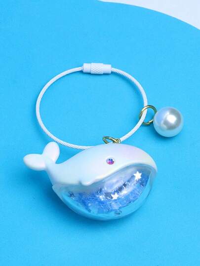 1pc Multicolor Cartoon Resin Whale Keychain Couple Accessory, Laser Whale Keychain Creative Personalized Gift Backpack Hanging Ornament, Fashion Whale Keychain Keyring Backpack Hook School Car Accessories, Cute Goth Y2K Valentine's Day Accessory, Teacher's Day Valentine's Day Gift, Creative
