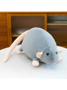 Jolie poupée de souris en peluche réaliste, peluche douce, décoration de bureau, décoration de fête et d'événement, accessoire de farce, cadeau amusant pour enfants et adultes, cadeau d'anniversaire, idéal pour les farces d'Halloween, peluche adorable convenant à diverses occasions - Multicolore - Voir 9