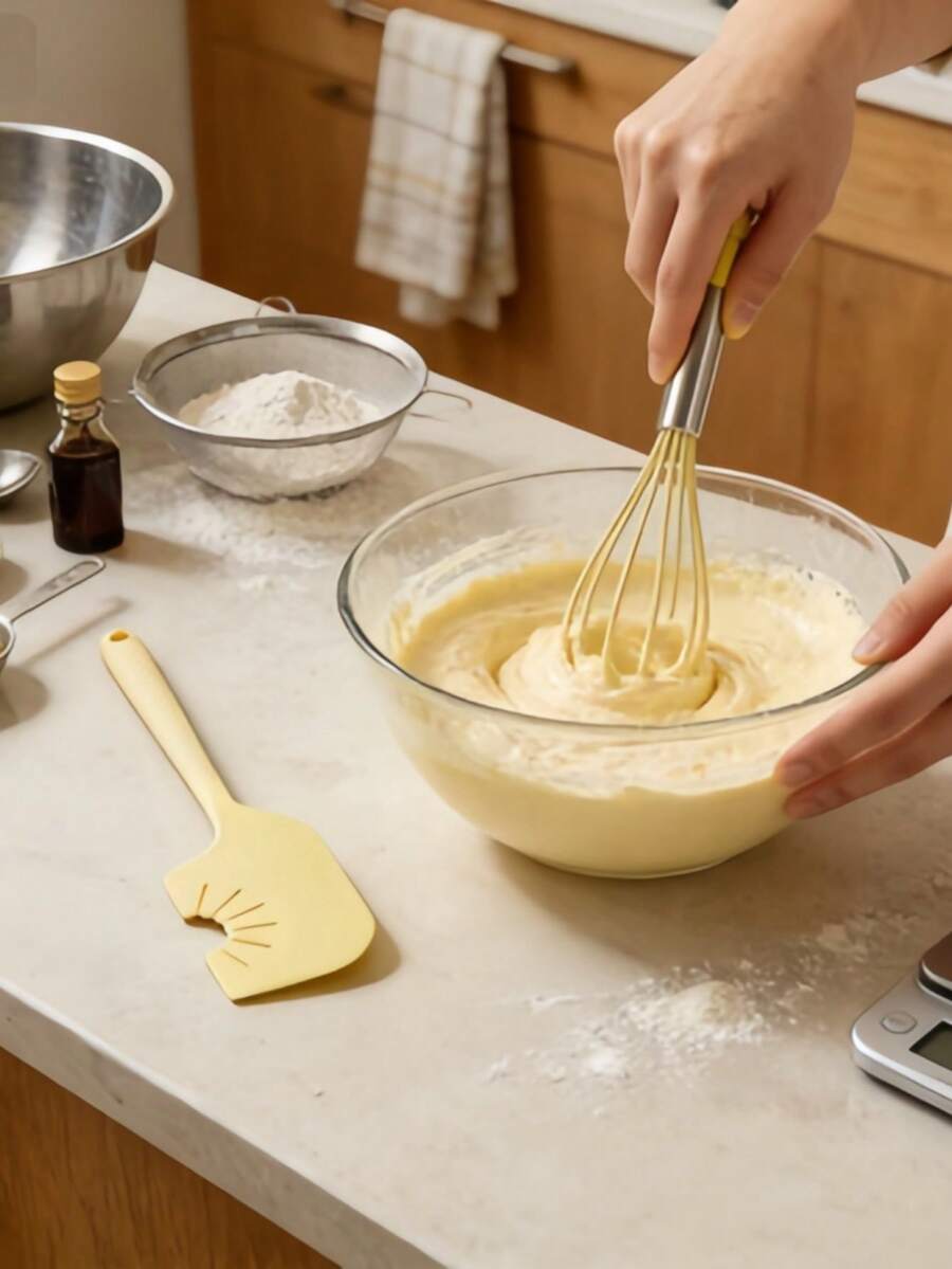 Silicone Scraper Kitchen Gadget Multi-Functional High-Temperature Integrated Scraper Hanging Egg Beater Baking