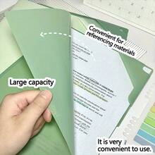 5pcs Vibrant Gradient L-Shaped File Folders, Durable Material, Large Capacity Exam Paper Organizer, Suitable For School Supplies, Office And Home - Transparent Plastic File Folders With Label Slots | Essential Back To School Utility - Multicolor - View 5