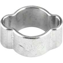 Walfront 10PCS Abrazaderas de Manguera de Doble Oreja Acero Inoxidable Chapado en Zinc O Clips Abrazadera de Manguera de 2 Orejas Sujetadores de Mangueras de Goma de Silicona para Tubo de(17-20MM) - 15-18 mm - Ver 10