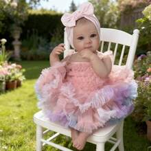 19 Inch (48cm) Full Vinyl Reborn Baby Doll Toy, Handmade Realistic, Fashion Birthday Gift Collection, Sweet & Cute Princess Dress Doll - Full vinyl body doll - View 6