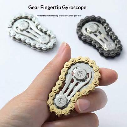 2025 New Alloy Chain Finger Spinner, Gear Finger Spinner, Finger Chain Gear Flywheel, Finger Spinner Stress Relief Toy, Gear Linkage Mechanical Metal Toy, Stress Relief Toy, Sewing Toy, Travel Toy, Classroom Stress Relief Toy, Mini Trinket, Bath Toy, Christmas Stationery, Stress Ball, Birthday Gift - Christmas Gift - Perfect Gift - Gift