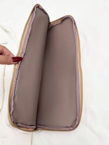 1个11英寸/13英寸/15英寸学生笔记本电脑包，星形印花毛绒休闲男女通用笔记本电脑内胆包，平板电脑保护套，适用于MacBook、HP、ASUS等品牌，适合女生、青少年、男生、大学生使用，9-15英寸平板电脑便携包，兼容iPad Air 4/5、iPad Pro