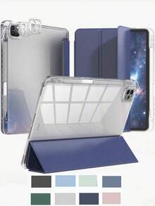 Compatible With IPad A16 Case 11th Generation 11 Inch 2025, IPad 10th Generation Case 10.9 Inch 2022, Clear Slim Protective Cover With Apple Pencil Holder & Charging Adapter Black