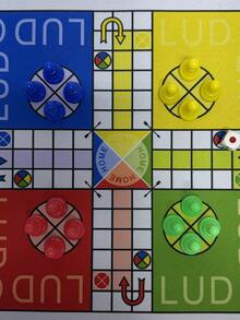 2-In-1 Combo Set Includes Ludo And Snakes & Ladders Games, With 24cm Independent Rubber Game Board, 16 PP Plastic Game Pieces And 2 Dice, Suitable For Classic Portable Strategy Games And Family Learning Games. - Multicolor - View 9