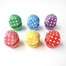 Polka Dot Cupcake Liners, Grease-Proof Baking Cups, Mini Baking Paper Cups, Cupcake Liners, Baking Tools, Cake Tools - Mini Cupcake Liners - View 6