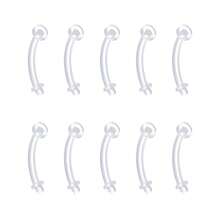 CIZME 14G塑料肚脐穿孔固定器，弯曲杠铃穿孔香蕉形塑料亚克力柔性8/10/12/14毫米 - 無色 - 查看 8