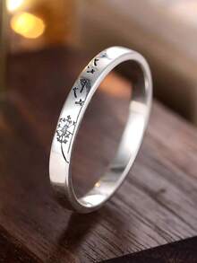 1pc Dandelion Ring For Women For Wedding Engagement Anniversary Jewelry Valentine's Day Gift - Silver - View 10