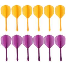 HUANQU 2BA Spiral Grooved PC Material Universal Professional Darts Flights: 12pcs, 8cm Long, High-Quality Integrated Shatterproof Design, Multiple Colors Available, Ideal Upgrade For Professional Darts Accessories! Darts Flights Suitable For Home Entertainment, Sports Competitions, Christmas/Easter/Valentine's Day/Birthday/Party Gifts