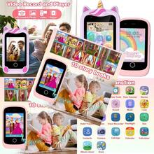 PTHTECHUS Smartphone para niños Pantalla de 2 4 Pulgadas con camara Llamadas Bloc de Notas grabacion de garabatos con Despertador Regalo de cumpleaños de Navidad para niños PinkConveniente y duradero, para niños - Rosa - Ver 1