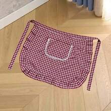 1PC Mini Half-Length Apron Is A One-Piece Set.Polyester Apron For Women,It'S Convenient To Use, Has A Pretty Checkered Pattern, And Is Suitable For Cooking, Painting, Watering Plants, Office Work, Etc, Kitchen Supplies - Multicolor - View 12