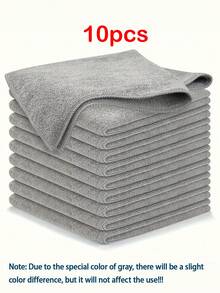 20pcs/Set Microfiber Kitchen Towels, Black And Light Gray Cleaning Cloths, Highly Absorbent, Soft, Stain Removal, Suitable For Cleaning Glass, Cooking Surfaces, Pots, Faucets, Range Hoods, Cars, Kitchen, Bathroom, Home Supplies - Multicolor - View 13