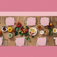 1 Gói (50/100 chiếc) Khăn ăn kẻ sọc hồng, 3 lớp, dày, mềm, không mùi, kích thước 25*25cm khi trải ra, 12.5*12.5cm khi gấp lại, thích hợp cho sinh nhật, đám cưới, tiệc lễ, nhà hàng, nhà bếp, mọi mùa. - Màu hồng - 1 gói (100 chiếc) - Xem 4