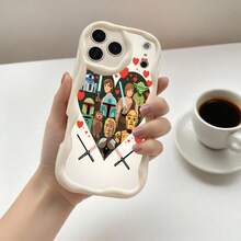 1PC Phone Case , Characters With Hearts , Stylish Phone Case, Phone Decoration, All-around Lens Protection, Creative Small Gift, Funny Gift for Boys and Girls - Blanco - Ver 3