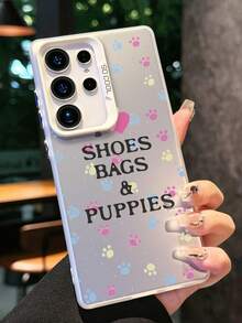 1pc Fashionable White Phone Case With Cat Paw Print Design, Featuring Full-Body Protection Against Drops And Scratches, Suitable For Everyday Use And Travelers, Compatible With IPhone XR/11 Pro Max/7P/8P/12 Pro/12 Pro Max/13 Pro/13 Pro Max/14 Pro/14 Pro Max/15 Pro/15 Pro Max/14/15Plus/16E/16 Pro/16 Pro Max/17 Pro/17 Pro Max/Air/SMART8, Galaxy A55/A15/S23/S24/S25 Ultra - White - View 4