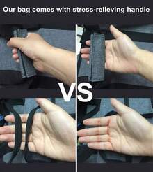 Reusable Insulated Cooler Bag With Zipper For Food, Thick Aluminum Foam Carrier Bag For Frozen Products - 藏蓝色 - 查看 2