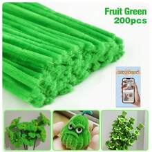 100/200pcs Bulk DIY Chenille Stem/Pipe Cleaner, Comes With Tutorial Video, 62 Colors Fluffy Chenille Craft Supplies For Handmade, Crafts, Art Decoration, Pom Poms